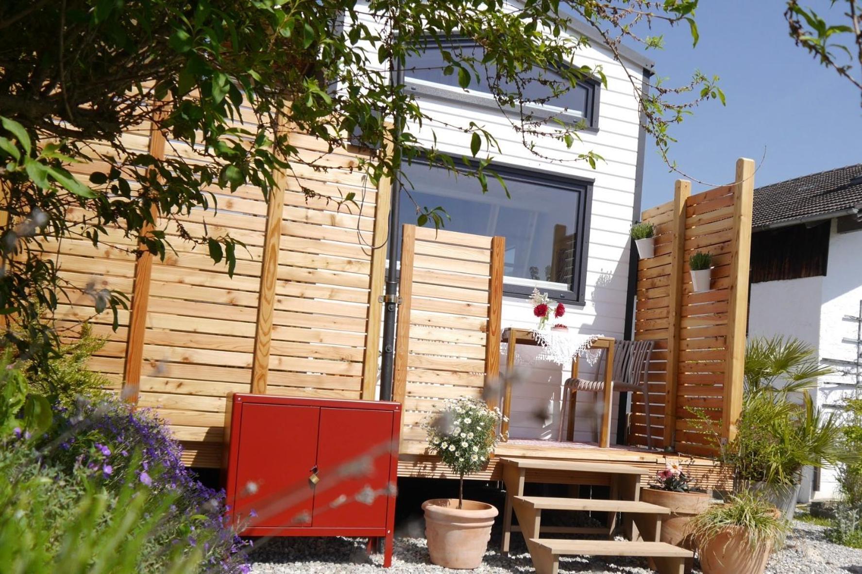 Tiny House Gaensebluemchen Villa Kirchanschoring Exteriör bild